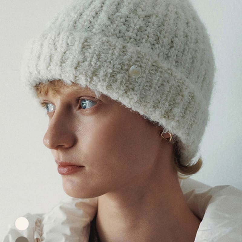 

LOEIL [2PACK] Soft Wool Knit Beanie - 3 Colors BEIGE
