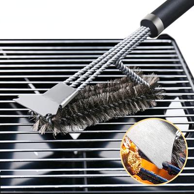 BBQ Grill Brush Cleaning Scraper Barbecue Cleaner Wire Brushes Stainless Steel Tools for All Grill Types BBQ Accessories