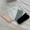 5pairs Fashion Invisible Non-slip Low Cut Boat Sock Solid Comfortable Breathable Two Finger Socks Summer Thin Cotton Tabi Socks