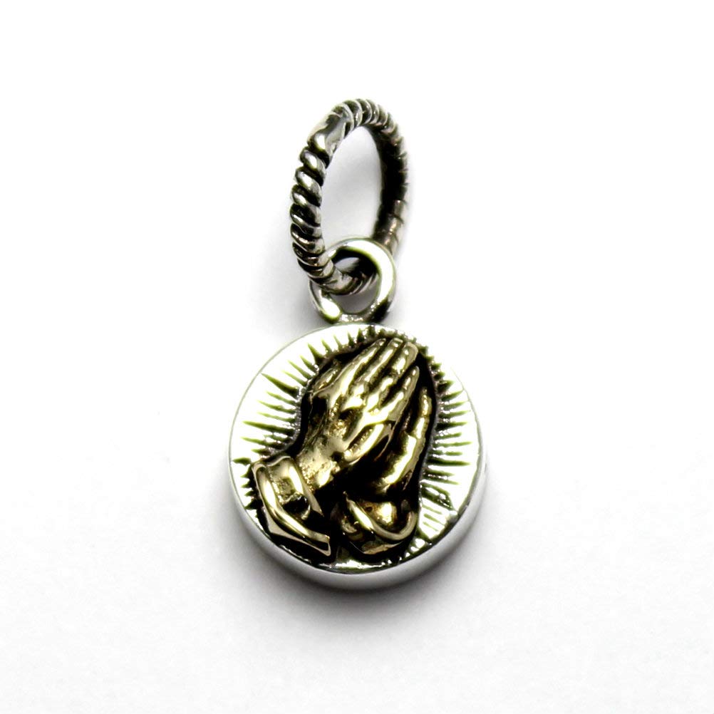 Good Vibrations Praying Hands Pendant, Sterling Silver 925, Mexico