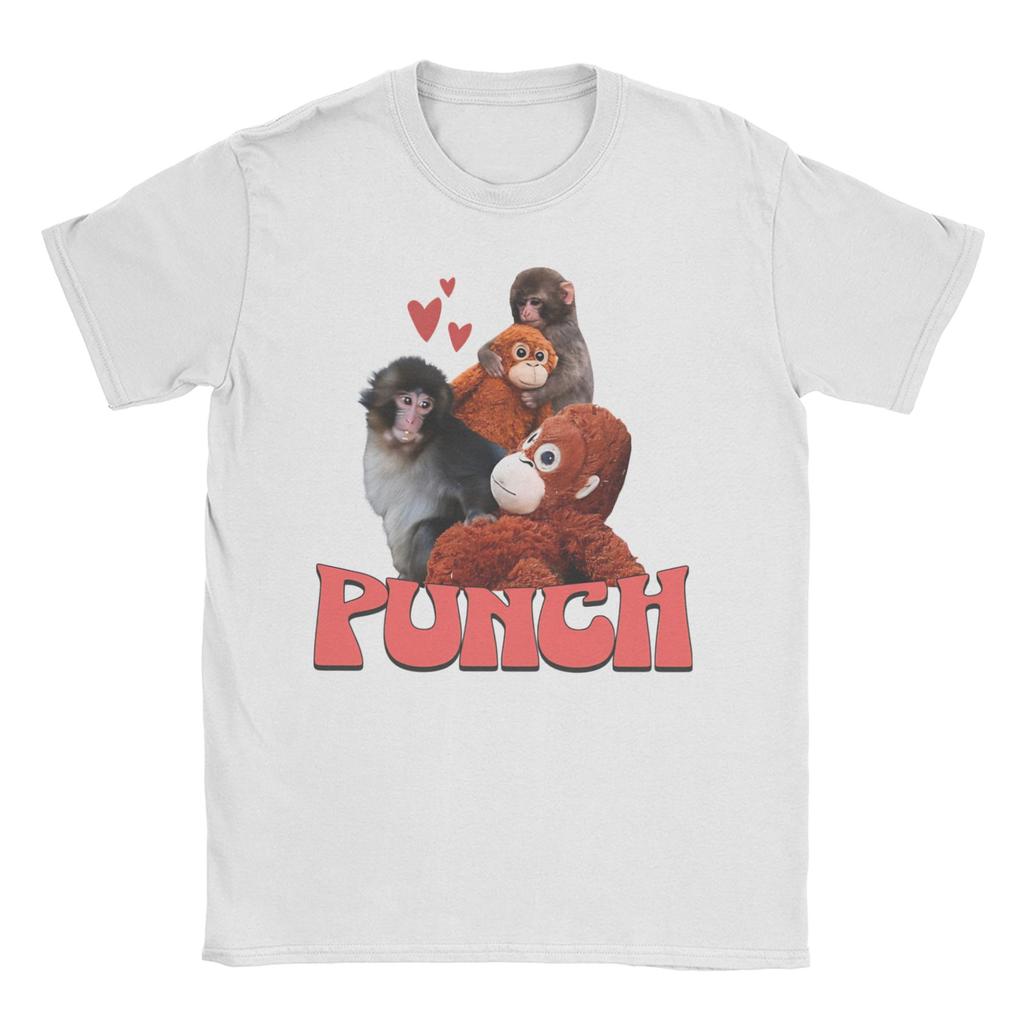 Unisexs TShirt Baby Monkey Punch Cute Monkey Punch Casual Cotton Tees Short Sleeve  T Shirt Crewneck Clothing Original