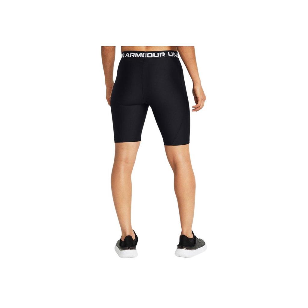 Under Armour Breathable Comfortable Butt-Lifting Skin-Friendly Letter Logo Printed Sports Shorts Women shorts Black 1384003-001