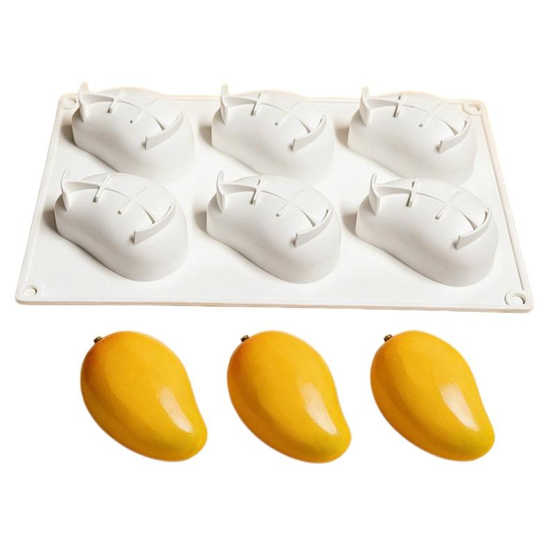 Eco-Friendly 3D Mango Silicone Cake Molds for Fun Kitchen Dessert Baking