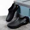 Fashion low-top rain shoes men's waterproof and non-slip short tube wear-resistant low-top waterproof shoes car wash kitchen chef work shoes men