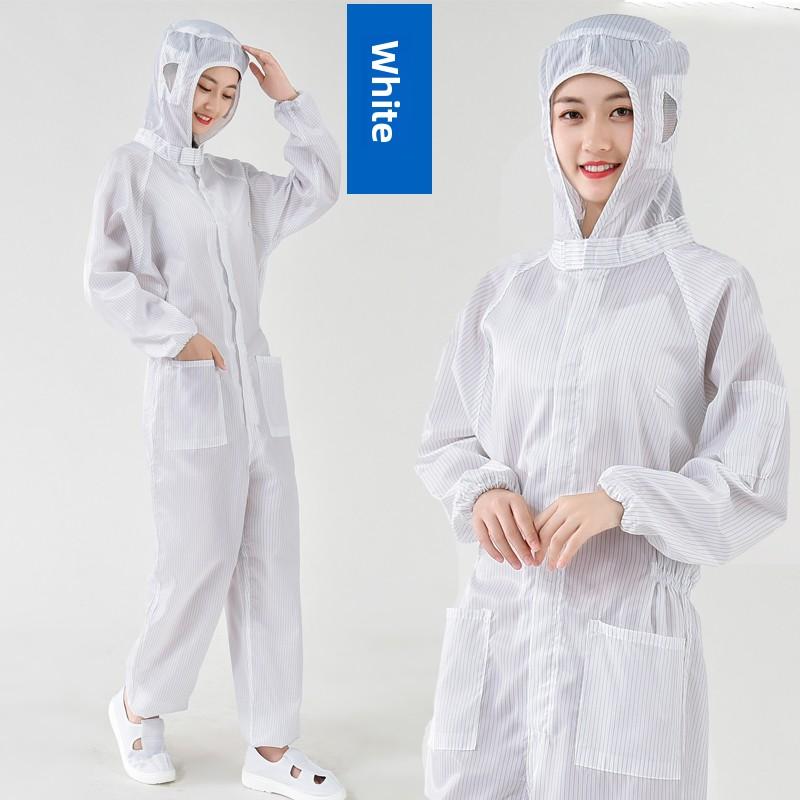 Mono sin pelusa con capucha para hombre y mujer Ropa de trabajo Disipación estática Azul ey Agricultura Traje de limpieza de cuerpo completo