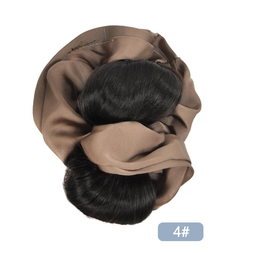 

Черная повязка на голову, вставной стиль, синтетический парик, натуральные прямые волосы, парик-пучок-пончик, наращивание волос, подходит для женщин-новичков 15CM