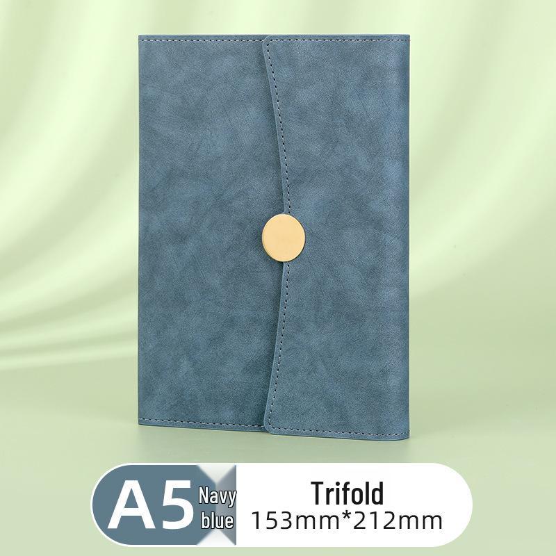 Custom Logo Leather Journal Set: Laptop Gift Box with Three-Fold Thickened Notebook for Creative Business.