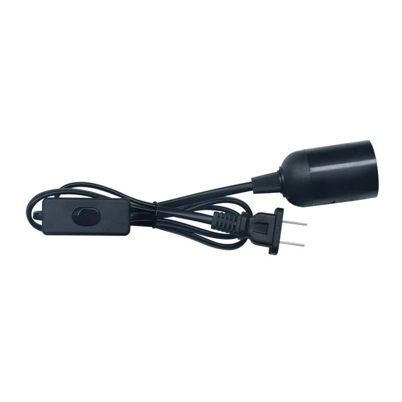 EU Plug1.8m 3m 5m Power Cord Cables E27 Lamp Base Holder With Switch Wire For Crawling pet Brooder Heating Spiral Light Socket