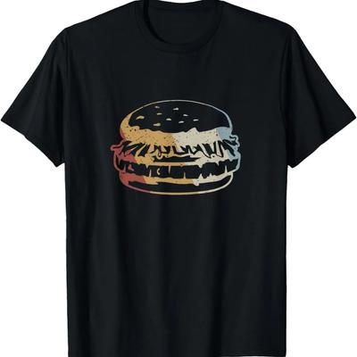Burger Retro Style Vintage T-Shirt