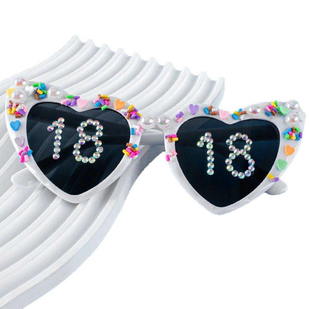TEMU Black Birthday Party Sunglasses, Unisex Sexy Design 2025.