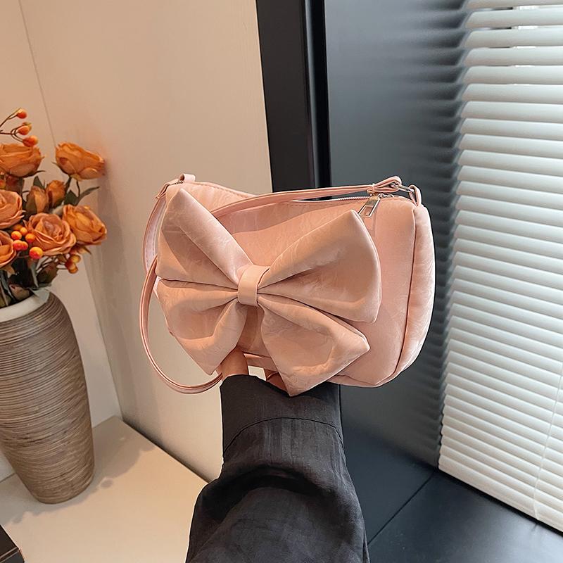 Bow design fabric crossbody bag shoulder bag women's mother  new lowest price cost-effective high solid color fashion