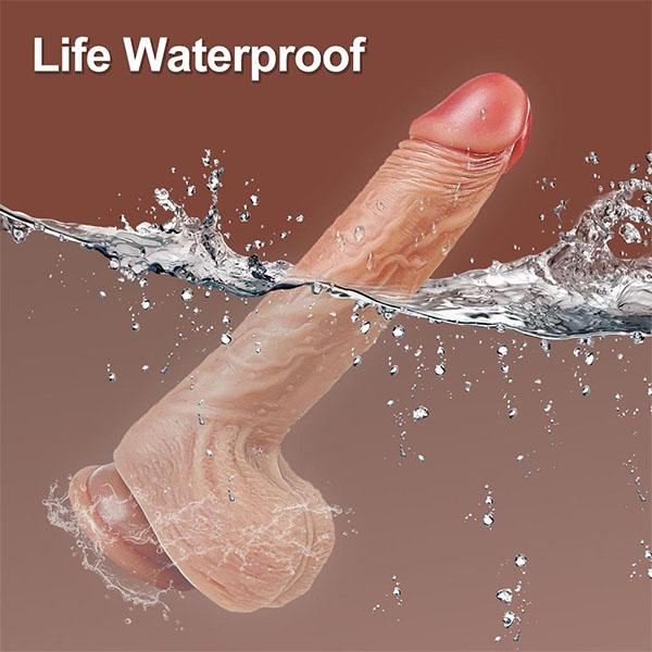 Realistico vibratore telescopico per dildo per le donne Grande pene reale Controllo remoto Riscaldamento Spinta Dildio Giocattoli del sesso Masturbatore femminile