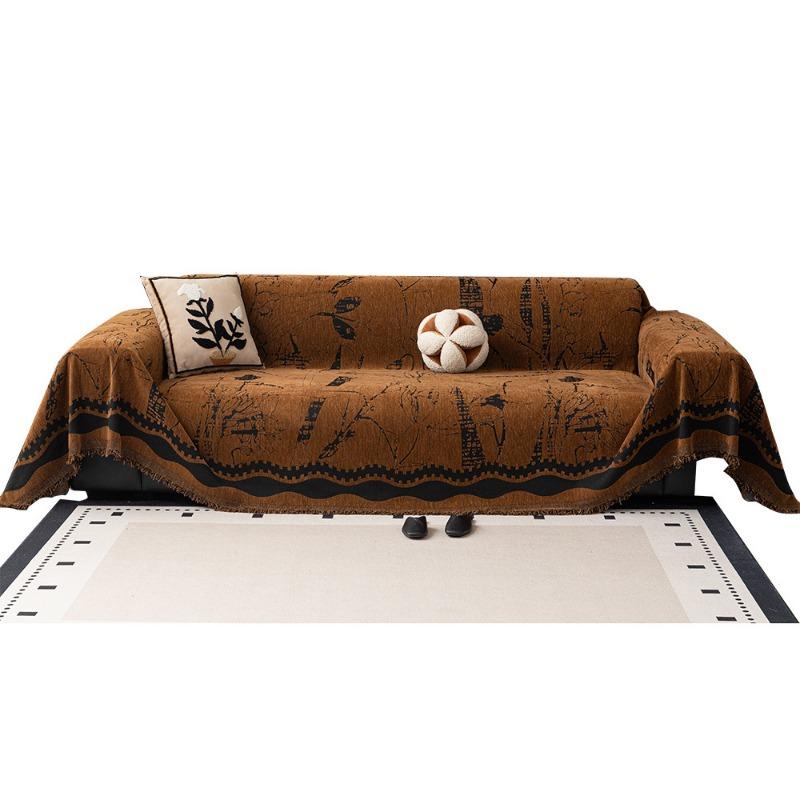 Four-season universal sofa cloth, cat-proof sofa cover, one-piece sofa towel, Nordic wind chenille sofa cover