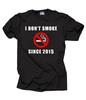 I Dont Smoke Since 2015 TShirt Motivation Tee Shirt Quit Smoking