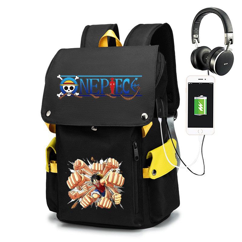 One Piece Luffy Anime Backpack: Large Capacity for Boys and Students (Elementary To High School), Korean Style