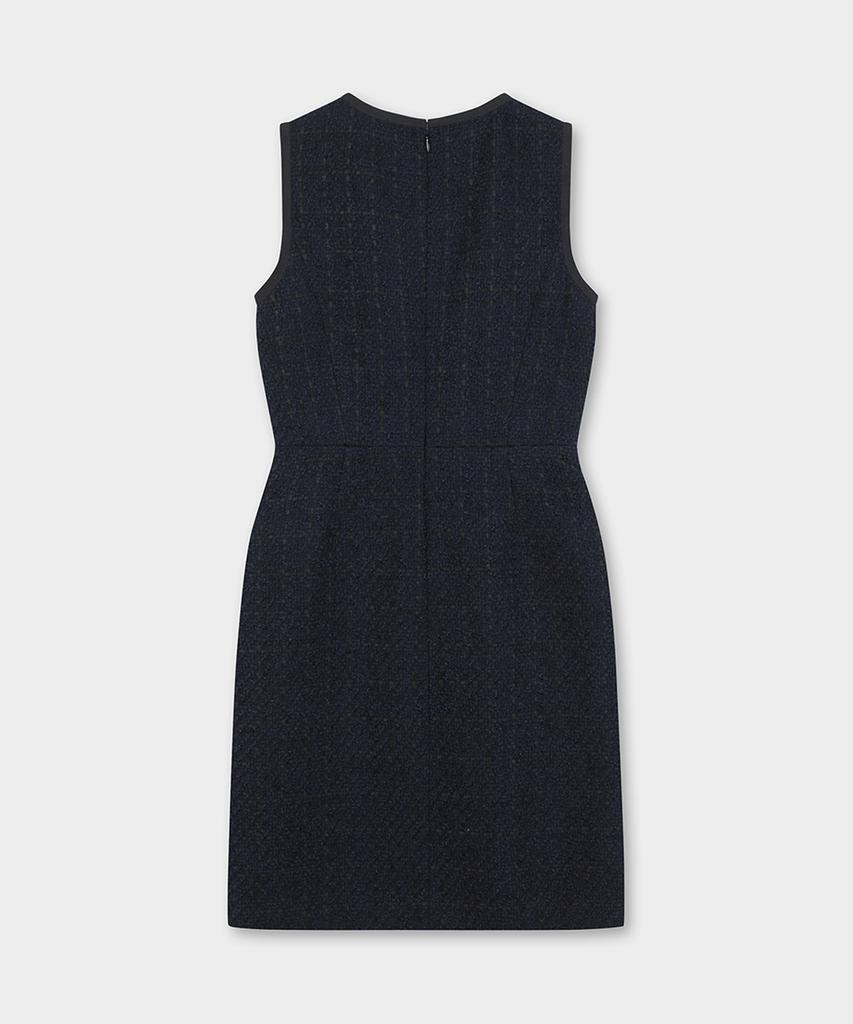 Brooks Brothers Boucle Sleeveless Dress (Navy) (Bbdzwf4150Qef)