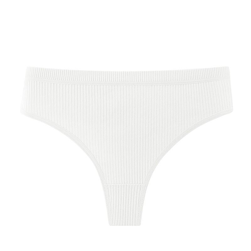 Women's Sexy Low-Rise Cotton Striped Thong Panties