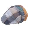 Spring Autumn Thin Beret Men's Cotton Plaid Forward Cap Outdoor Sun Hat Newsboy Cap Male Gatsby Painters Hats