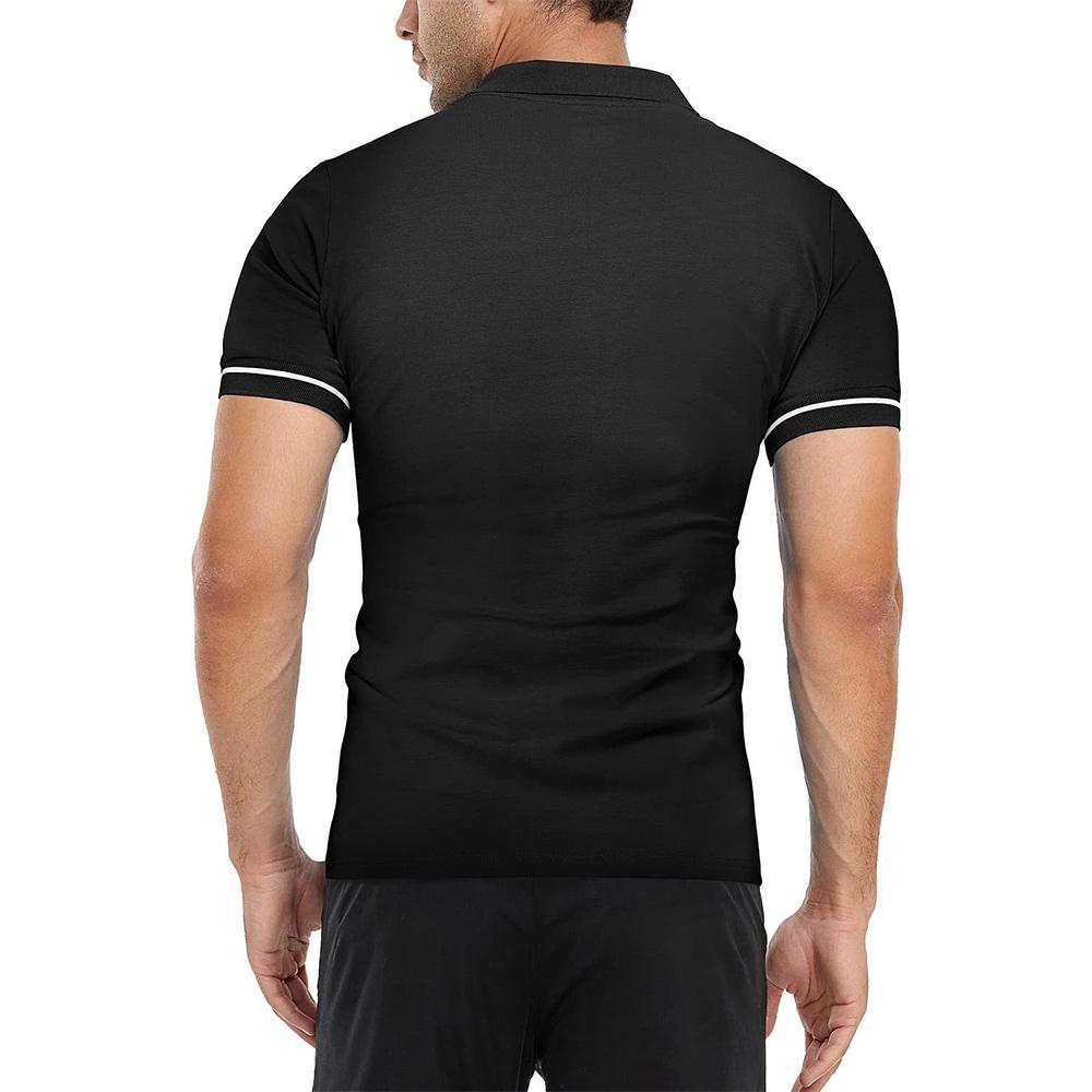 Módní polokošile na zip s límečkem, jednoduché denní, pohodlné, letní s krátkým rukávem, základní topy, outdoorové oblečení