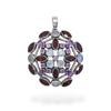Natural Multi Gemstone Pendant, 925 Silver Jewelry, Statement Pendant, Gift for Mom