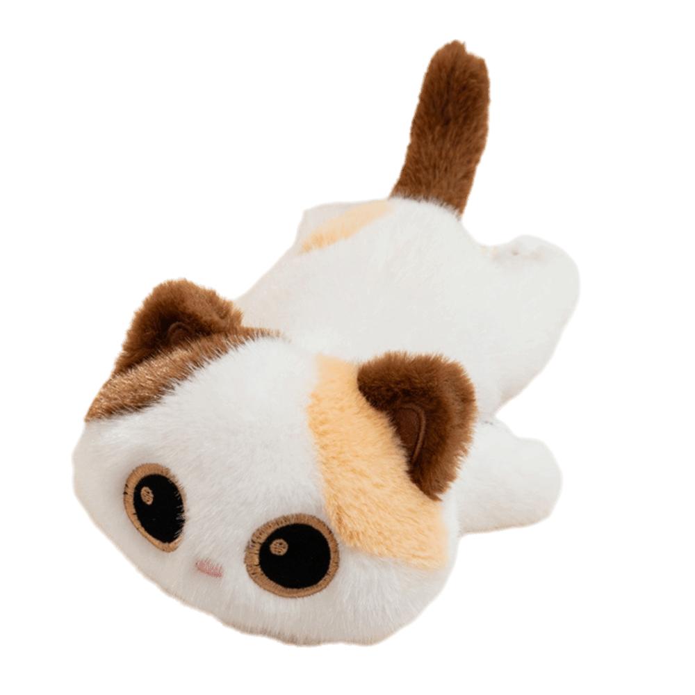 Soft Big Eyes Cat Plush Toy Cute Siamese Cat Plush Doll Simulation Cat Plush Doll Birthday Gift Calico cat