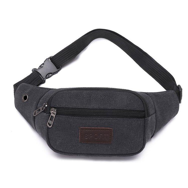 Casual Canvas Waist Bag Waist Bag Mobile Phone Bag Banana Bag Fanny Pack Men