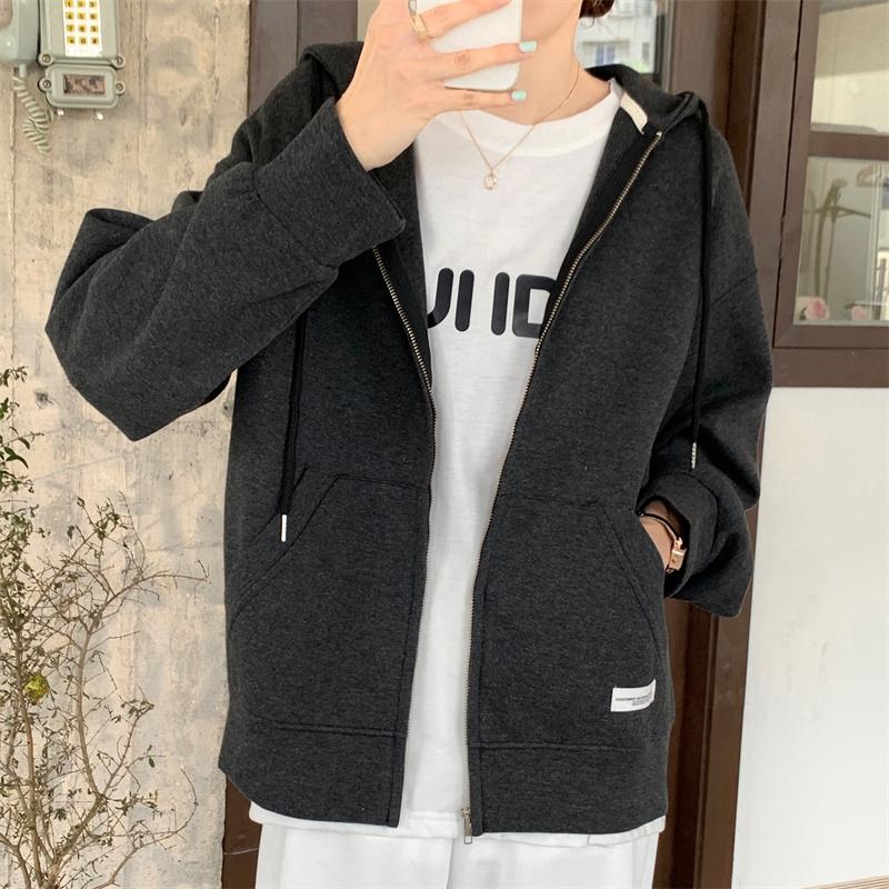 Chic Zip-up Hoodies Female Casual Street Loose Thin Sweatshirt Pocket Hooded Women Cardigans