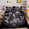 Beauty Skull Printed Comforter Cover Set Full Size Microfiber Home Textiles High Quality Luxury Bedspreads