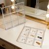 Transparent Essential Multi-Functional Nine-Grid Hair Accessory Storage Box with Lid, Transparent Compartment, Jewelry Boxes
