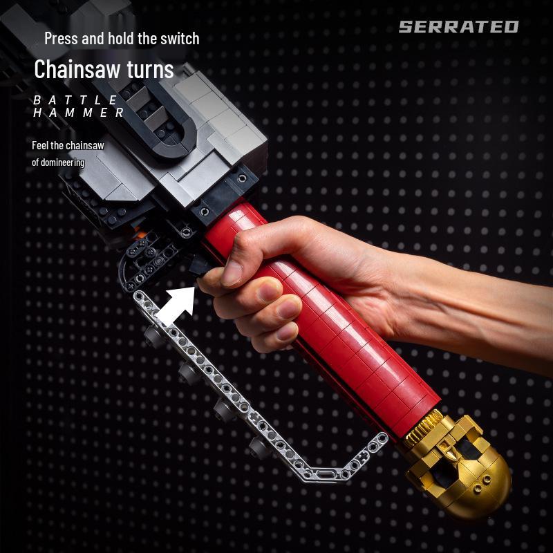 JD028 Serrated Chainsaw Sword Electric Building Blocks Toy with Remote Control