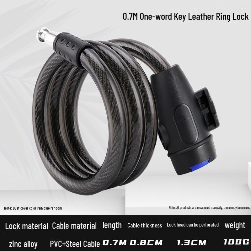 

Противоугонный стальной тросовый замок для горных и дорожных велосипедов, электровелосипедов с кожаным кольцом