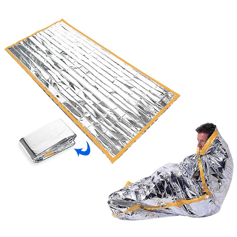 Přenosný voděodolný spací pytel pro nouzové přežití Outdoor Edc Camping Gear Termo vak Záchranná sada Mylar Deka