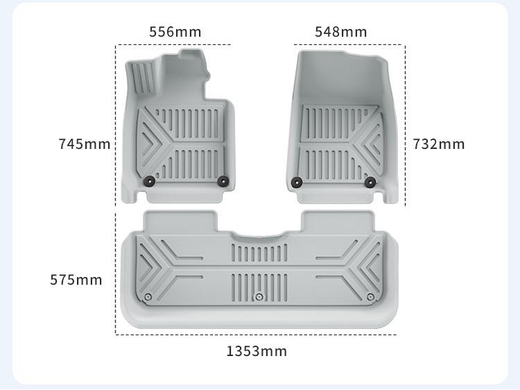 Compatible TPE Floor Mats, Seat Back Mats, and Trunk Mats for Xiaopeng P7/P7i/P7+ (Models 23-26)