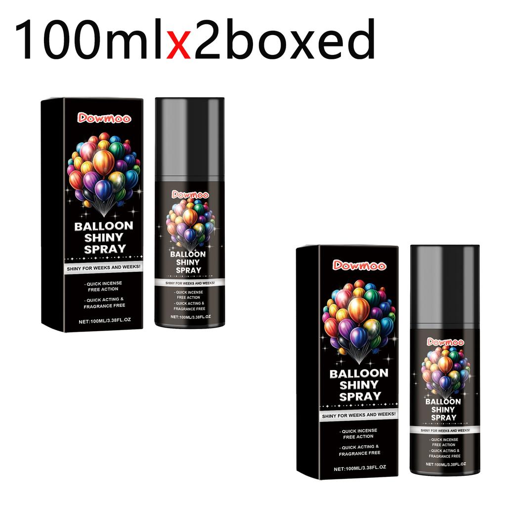 Dowmoo 100ml Balloon Shine Spray – Balloon Gloss Enhancer, Balloon High-Shine Spray, Quick-Drying, Party Decoration Special