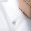 Luxury Women's Sterling Silver Water Drop Zircon Necklace Gold Plated Vintage Link Chain with Pendant