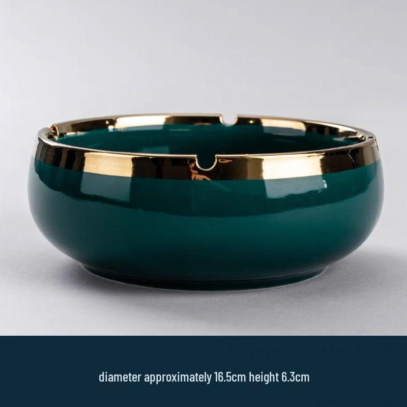 Large Vintage Ceramic Ashtray: Luxury Retro Decor for Home or Office