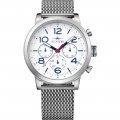 Tommy Hilfiger Jake White Dial Silver Metal Men's Quartz Watch 1791233