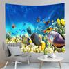 Undersea World Tapestry Tropical Fish Tapestry Ocean Animals Tapestry Art Wall Hanging Home Living Room Bedroom Dorm Tapestries