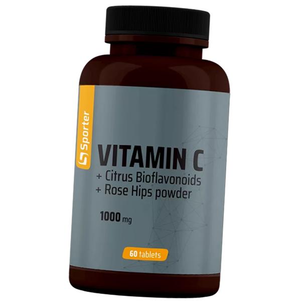 Витамин С с Биофлавоноидами и Шиповником, Vitamin C 1000, Sporter  60таб (36584011)