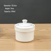 Chixing Pure White Ceramic Steaming Bowl with Lid