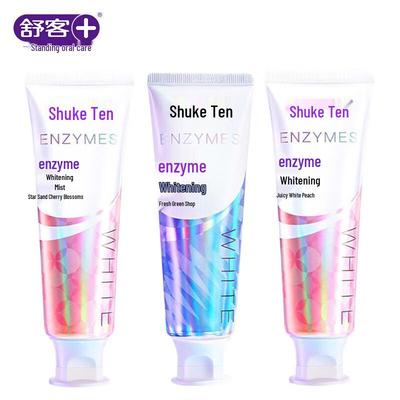 Shuke Whitening Enzyme Toothpaste 3-Pack (Cherry Blossom, Peach, Lime)