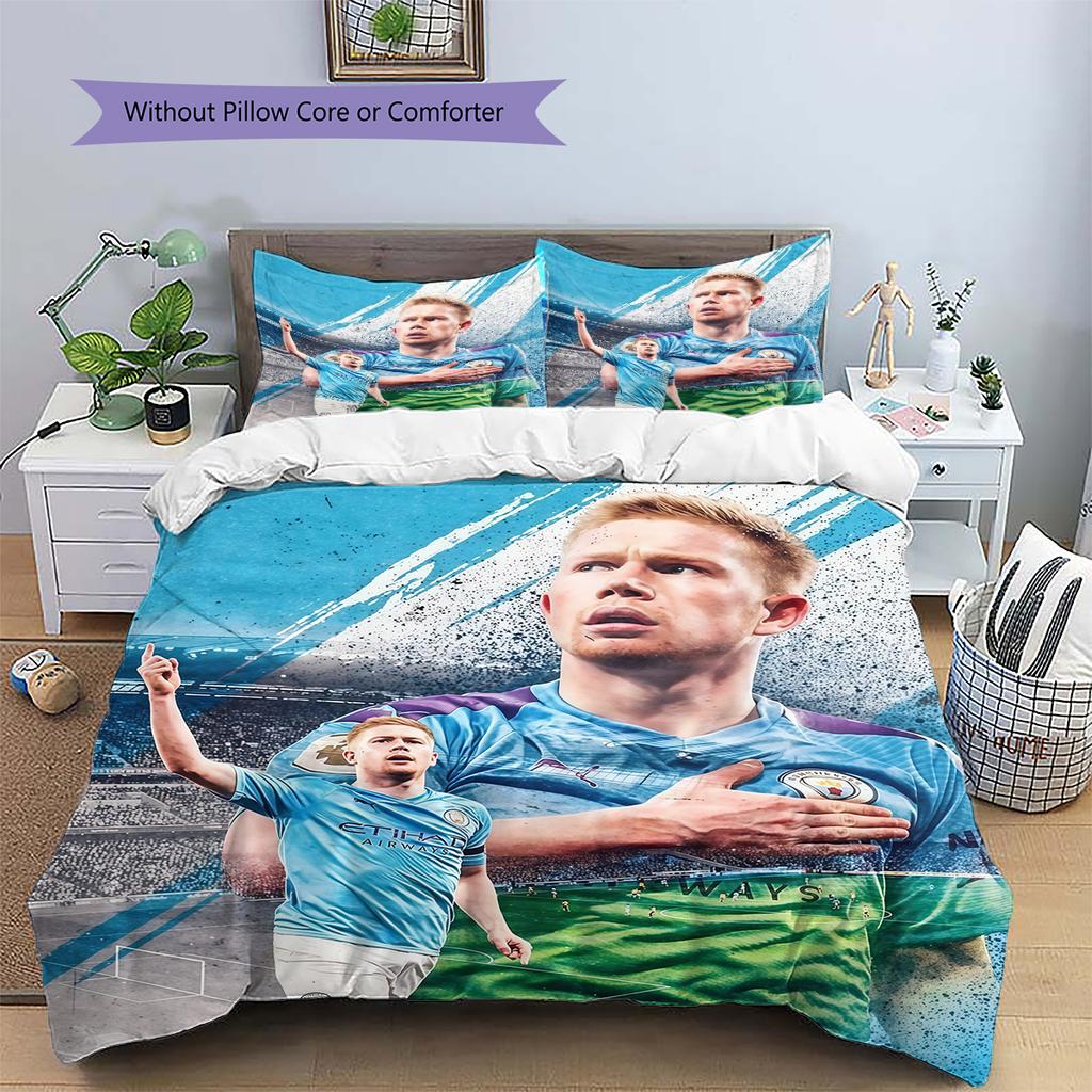 Biancheria da letto con motivo Kevin De Bruyne Decorazione per la casa Regalo di compleanno (1 * copripiumino + 2 * federa, senza nucleo)