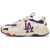 New MLB Big Ball Chunky Anti Slip Wear Resistant Low Top Chunky Sneakers Unisex Beige Purple 3ASHC311N-07INS