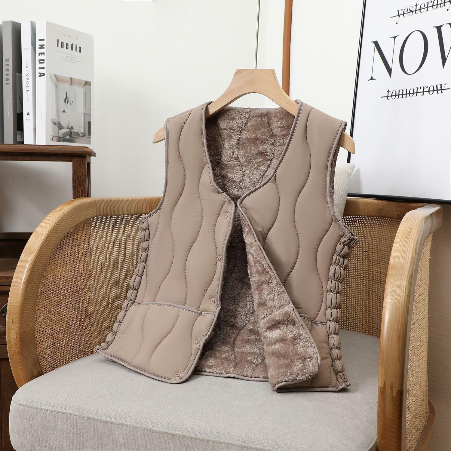 

Женский осенне-зимний флисовый пуховый жилет с подкладкой, флисовый, утолщенный, теплый, легкий, для ношения под одеждой, жилет, приталенный 4XL