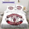 Man Utd Bedding Quilt Set Quilt Cover Pillowcase Home Decoration Birthday Gift (1 * Duvet Cover + 2 * Pillowcase, Without Core)