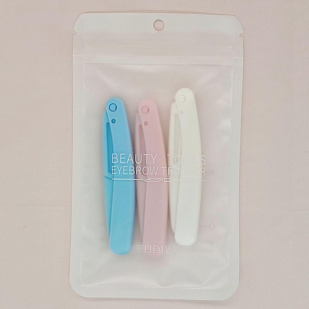 Portable Safety Folding Eyebrow Razor for Beginners - Stainless Steel Blade, Makeup Tool