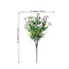Artificial Violet Flower Bouquet Pick Fake Plant Faux Branch for Backyard
