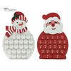 Mini Ornament Holder Wooden Santa Snowman Advent Calendar, 24-Day Countdown Box with Calendar Numbered Drawers, Christmas Tabletop Decor, Candy