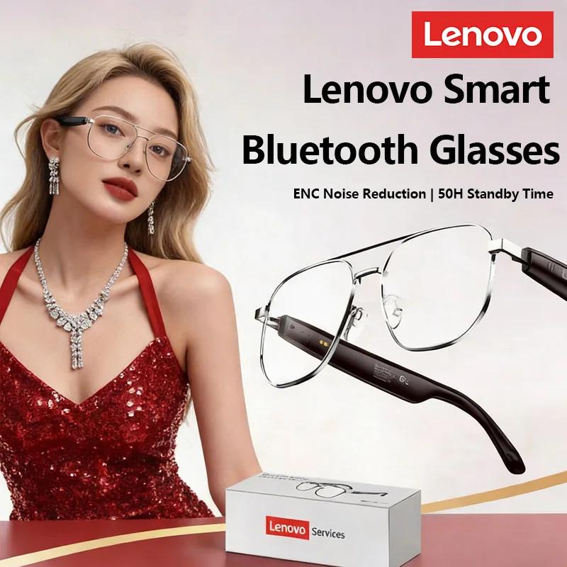 Original Lenovo GS105 4K Smart Wireless Glasses Bluetooth 6.0 AI Sunglasses HD Hands-free Calls Music Headphones ENC Noise Cancellation Dual Mic