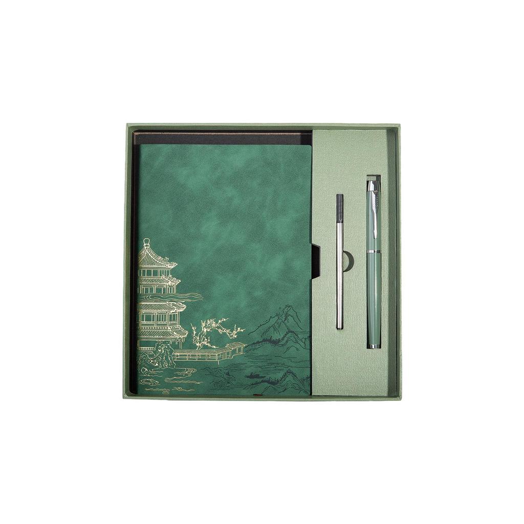 Chinese Style Soft Leather A5 Notebook - High-Quality Diary and Office Meeting Minutes Book